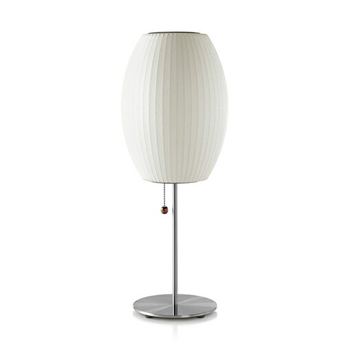 ロイヤルファニチャー　HermanMiller（ハーマンミラー）　NELSON BUBBLE LAMP(ネルソン・バブルランプ)　NELSON CIGAR LOTUS TABLE　テーブルスタンド　プルスイッチ付き　ランプ別売(E26 100W×1)　E12ナツメ球5W付き　ホワイト　BCIGARLOTUSTABLEST