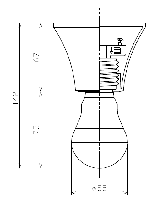 オールライトのDAIKO　LED小型シーリング(ランプ付)　LED4．9W(E26口金)　電球色　クイック取付式　DXL81287C｜アングル3