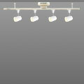 バリューKセット 引掛シーリング用配線ダクトレール ミニクリプトン形LED球用スポットライト4台セット(ランプ付) LEDS88006Rx4+MR720WH...