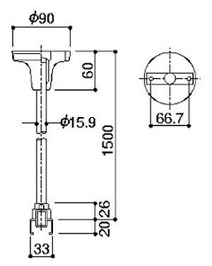 パナソニック　配線ダクト用　パイプ吊りハンガー　1500mm　オフホワイト　DH0284 2