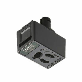 パナソニック　配線ダクト用　OSライン　ダブル用　抜け止めコンセントプラグ（アース付）　S型　ブラック（黒）　配線ダクトレール用　DHM2291B