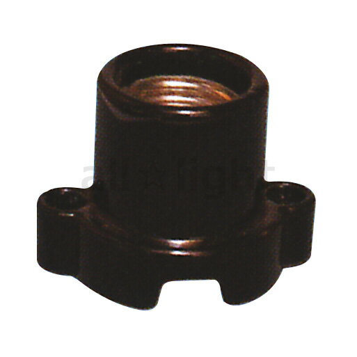 アサヒ E26耳付レセップ(ソケット) 黒 セト製 E26口金用 E26-17B