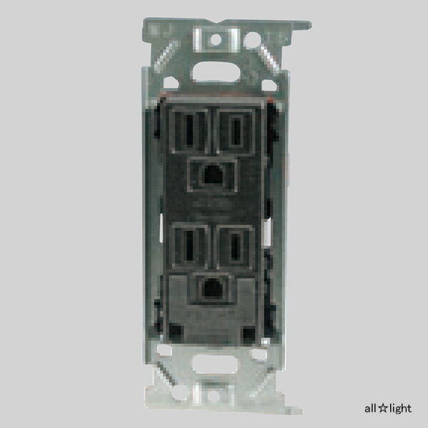 神保電器　ニューマイルドビーシリーズ　埋込アースターミナル付接地ダブルコンセント　2PE　15A　125V　ソフトブラック　JECBN55GESB ※受注生産品