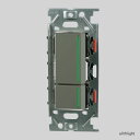 神保電器 NKシリーズ配線器具 4路ガイドランプ付きスイッチダブルセット 上段ダブル 下段トリプル 15A 125V ソリッドグレー NKW02015SG ※受...