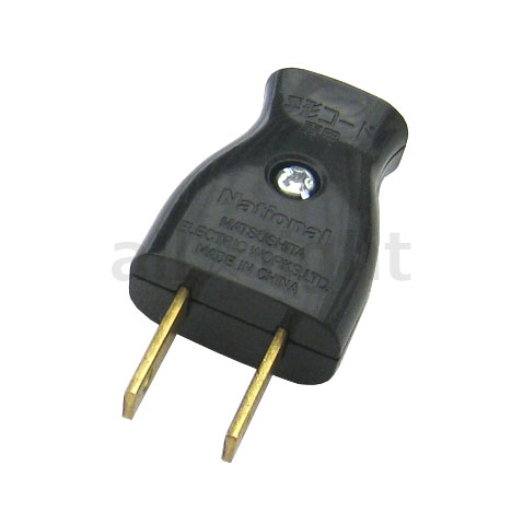 パナソニック　ベター小型キャップ（電源プラグ）　15A　125V　平形コード用　ブラック　WH4415B　≪10..