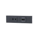 神保電器 NKシリーズ 家具・機器用コンセント+USBコンセント(Type-A)セット(什器用) シボ加工品 ソフトブラック(SB) KAG2729 ※受注生産...