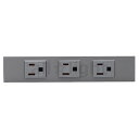 神保電器 NKシリーズ 家具・機器用接地コンセントセット(什器用) シボ加工品 3口 ソリッドグレー(SG) KAG3704 ※受注生産品