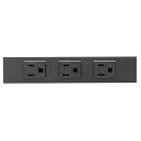 神保電器 NKシリーズ 家具・機器用接地コンセントセット(什器用) シボ加工品 3口 ソフトブラック(SB) KAG3705 ※受注生産品