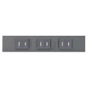 神保電器 NKシリーズ 家具・機器用扉付コンセントセット(什器用) シボ加工品 3口 ソリッドグレー(SG) KAG3707 ※受注生産品