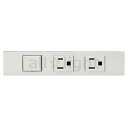 神保電器 NKシリーズ 家具・機器用3路スイッチ+接地コンセント+接地コンセントセット(什器用) シボ加工品 3口 ピュアホワイト(PW) KAG3712 ※受...