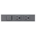 神保電器 NKシリーズ 家具・機器用3路スイッチ+接地コンセント+接地コンセントセット(什器用) シボ加工品 3口 ソリッドグレー(SG) KAG3713 ※受...