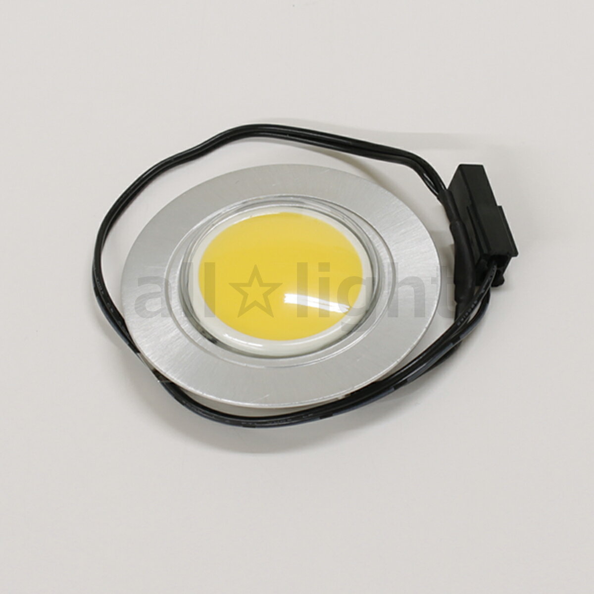 テクノパーツ 家具用LED照明(什器用) 超薄型LEDダウンライト 24V1.5W 電球色 直下照度270lux(30cm直下) 取付穴φ55〜56mm ワンタ...