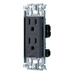 楽天オールライトパナソニック　SO−STYLE（ソー・スタイル）　埋込アースターミナル付接地ダブルコンセント　金属枠付　15A　125V　マットグレー　WTL11323MH