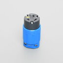 アメリカン電機 接地形2P 20A 250V 引掛形コードコネクタボディ(ナイロンカバー) 青 3224NL6BL