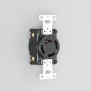 アメリカン電機 接地形3P 20A 250V 引掛形埋込コンセント 黒 4220