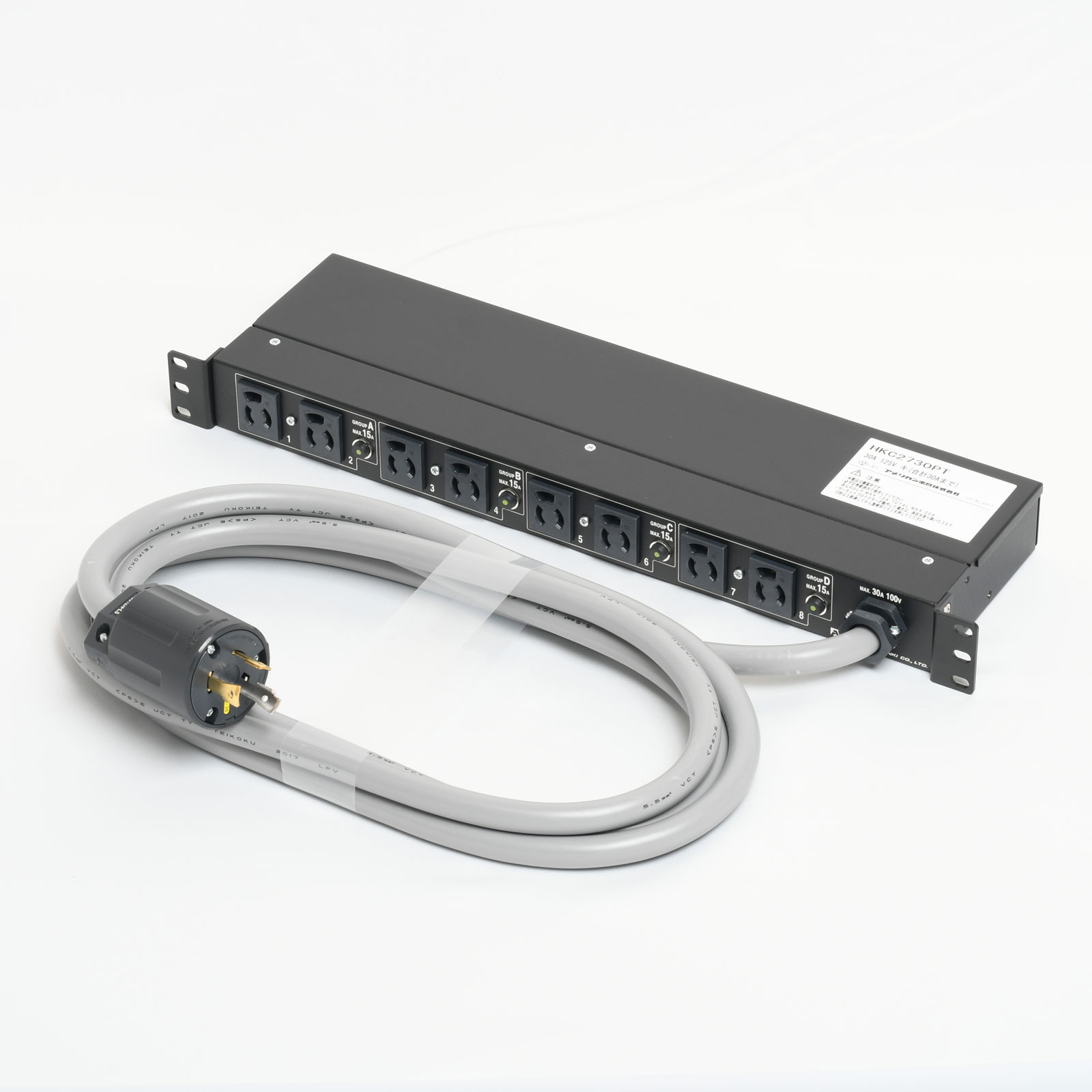 ꥫŵϷ2P 30A 125V (NEMA L5-30)1U󥻥ȥС 30A ȴ߷8HKC2730PT