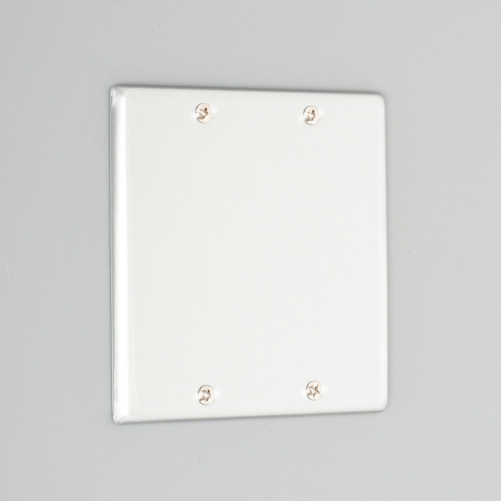 アメリカン電機　ブランクプレート　新金　2ヶ用ボックス用　裏面ボックス取付枠付　K1042A