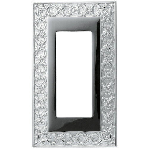 スガツネ　LAMP　サン セバスチャンシリーズ　スイッチ・コンセントプレート　ブライト クローム　黄銅　1連用　3口　専用取付プラケット付属　PXPF01221CB