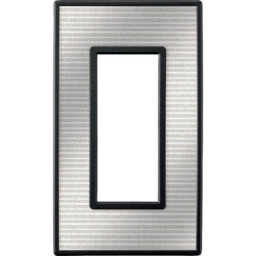 スガツネ　LAMP　フレックスブラックシリーズ 　スイッチ・コンセントプレート　シルバーメタル　AES樹..