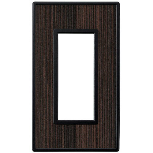 スガツネ　LAMP　フレックスブラックシリーズ 　スイッチ・コンセントプレート　ブラックオーク　AES樹脂　1連用　3口　十字穴付皿小ねじM3.5×5付属　PXPFB01WL