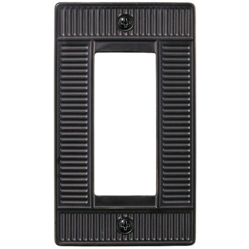 スガツネ　LAMP　ポタリーワッフルシリーズ 　スイッチ・コンセントプレート　ブラック(マット)　陶磁..