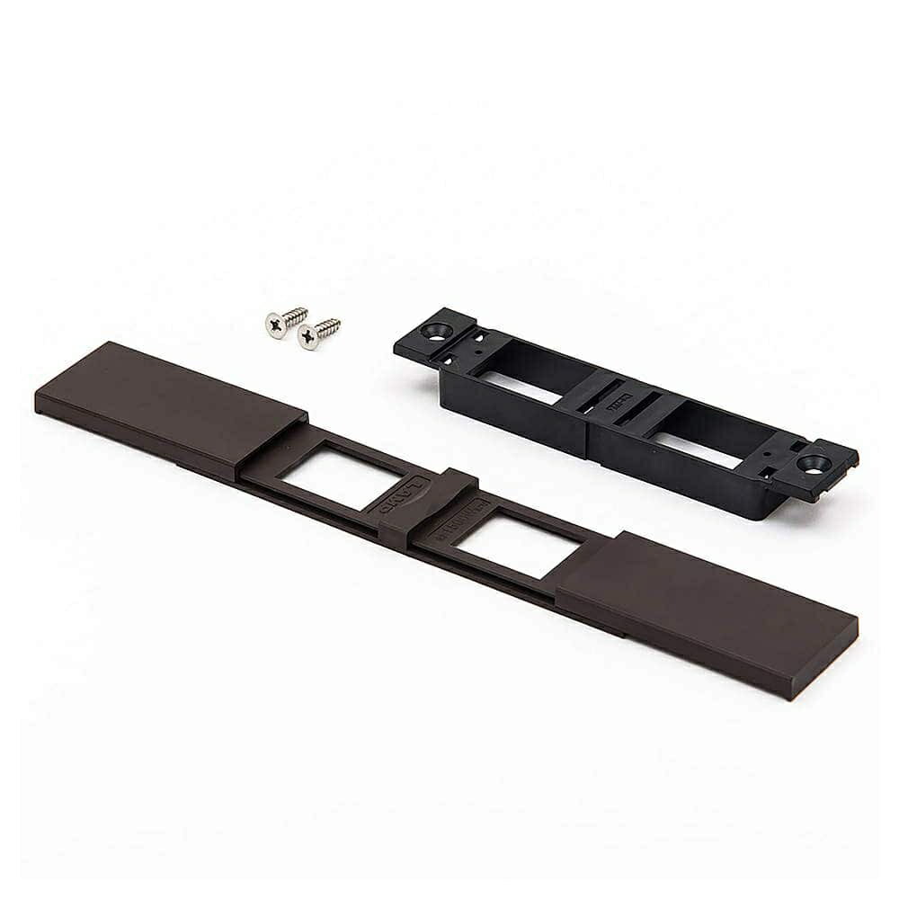 スガツネ LAMP コンセントカバー DMC1W型 樹脂タイプ PAT ブラウン 開時保持 1口2連 DMC1WMCBR