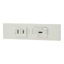 神保電器 NKシリーズ 家具・機器用コンセント+USBコンセント(Type-C)セット(什器用) PD充電最大18Wまで ピュアホワイト(PW) KAG2623...