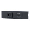 神保電器 NKシリーズ 家具・機器用コンセント+USBコンセント(Type-C)セット(什器用) PD充電最大18Wまで ソフトブラック(SB) KAG2625...