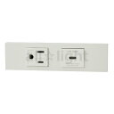 神保電器 NKシリーズ 家具・機器用接地コンセント+USBコンセント(Type-C)セット(什器用) PD充電最大18Wまで ピュアホワイト(PW) KAG26...