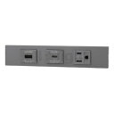神保電器 NKシリーズ 家具・機器用USBコンセント(Type-A)+USBコンセント(Type-C)+接地コンセントセット(什器用) PD充電最大18Wまで ...