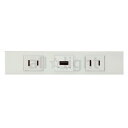 神保電器 NKシリーズ 家具・機器用コンセント+USBコンセント(Type-A)+コンセントセット(什器用) シボ加工品 ピュアホワイト(PW) KAG3718...