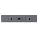 神保電器 NKシリーズ 家具・機器用コンセント+USBコンセント(Type-A)+コンセントセット(什器用) シボ加工品 ソリッドグレー(SG) KAG3719...