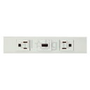 神保電器 NKシリーズ 家具・機器用接地コンセント+USBコンセント(Type-A)+接地コンセントセット(什器用) シボ加工品 ピュアホワイト(PW) KAG...