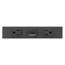 神保電器 NKシリーズ 家具・機器用接地コンセント+USBコンセント(Type-A)+接地コンセントセット(什器用) シボ加工品 ソフトブラック(SB) KAG...