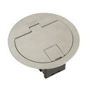 TERADA フロアコンセント テラコン プラグ収納コンセント LWY8 プレート器具(電源接地付×2/シルバー) LWY852H