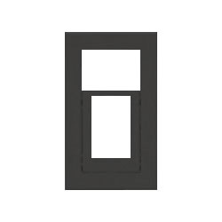 神保電器　J・WIDE SLIMシリーズ　スリムスクエア　スイッチ＋コンセントプレート　スイッチ＋2口　ブラック　QWC5BK ※受注生産品