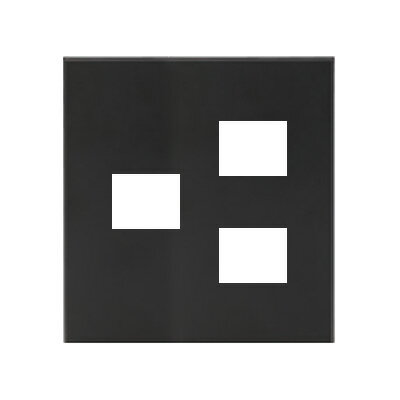 神保電器　J・WIDE SLIMシリーズ　スリムスクエア　コンセントプレート　簡易耐火プレート　2連用　3コ..