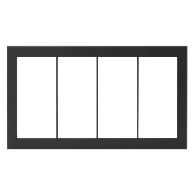 神保電器　J・WIDE SLIMシリーズ　スリムスクエア　スイッチプレート　4連用　ブラック　QWP4BK ※受注..