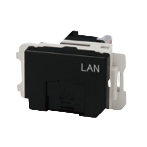 Rakuten - 神保電器　LAN用埋込モジュラージャック　Cat6対応　8極8心用　LAN文字入り　ブラック　JECBNLW6LBK ※受注生産品