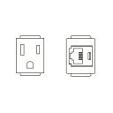 TERADA フロアコンセント テラコン フリーアクセスフロア用 スマートコンセント SBBシリーズ SBB用 器具ブロック(電源接地付×1/TEL×1) SB...
