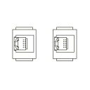 TERADA フロアコンセント テラコン フリーアクセスフロア用 スマートコンセント SBBシリーズ SBB用 器具ブロック(CAT5E×2) SBB90082...