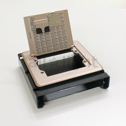 TERADA　フロアコンセント　テラコン　フリーアクセスフロア用　スマートコンセント　SFCシリーズ　コンセントボックス＋プレート(シャンパンゴールド)　SFC10000M020