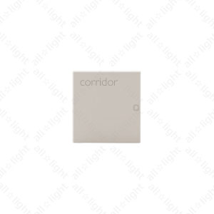 神保電器　artific series(アーティフィックシリーズ)　埋込スイッチ操作板　片切用　ネーム入り(印刷ネーム:corridor)　ダブル　グレーシャスベージュ　AWND1C02GB ※受注生産品