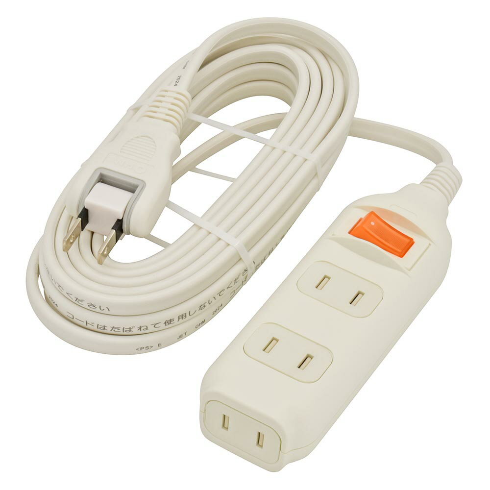 乐天商城 - オーム電機　集中スイッチ付 節電タップ　3個口　5m　ホコリシャッター　フリープラグ　白（ホワイト）　HSTP35SW22