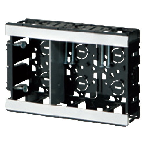 未来工業　台付スライドボックス　標準品(深さ36mm)　3ヶ用　黒（ブラック）　仕切...