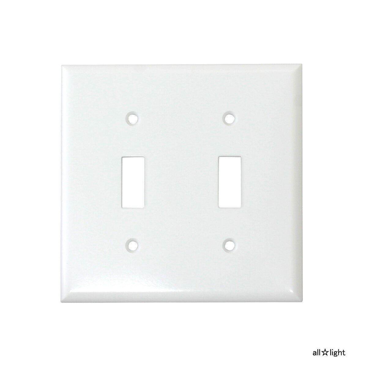 COOPER　アメリカンスイッチ（トグルスイッチ）用スイッチプレート　2連用　ホワイト（白色）　2139W