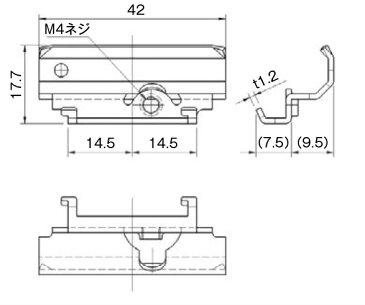 ☆神保電器　はさみ金具　普通壁用　9〜14mm　上下取付　［2個入り］　BH12