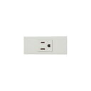 神保電器 NKシリーズ 家具・機器用接地コンセントセット(什器用) 1口 ピュアホワイト(PW) KAG1509 ※受注生産品