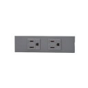 神保電器 NKシリーズ 家具・機器用接地コンセントセット(什器用) 2口 ソリッドグレー(SG) KAG2510 ※受注生産品