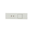 神保電器 NKシリーズ 家具・機器用コンセント+4路スイッチセット(什器用) ピュアホワイト(PW) KAG2521 ※受注生産品